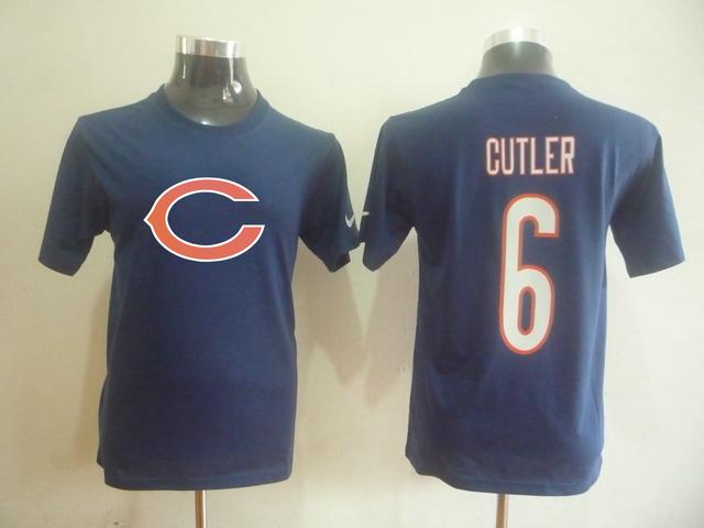 Chicago Bears 6 Jay Cutler Name & Number T-Shirt Cheap