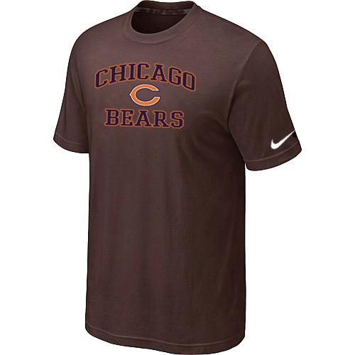 Chicago Bears Heart & Soul Brown T-Shirt Cheap