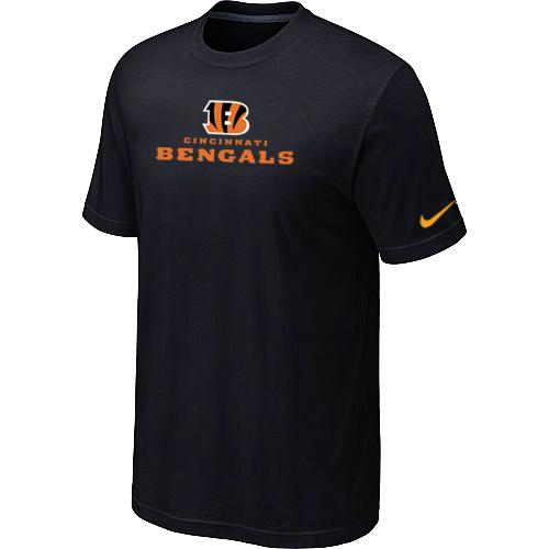 Nike Cincinnati Bengals Authentic Logo black NFL T-Shirt Cheap