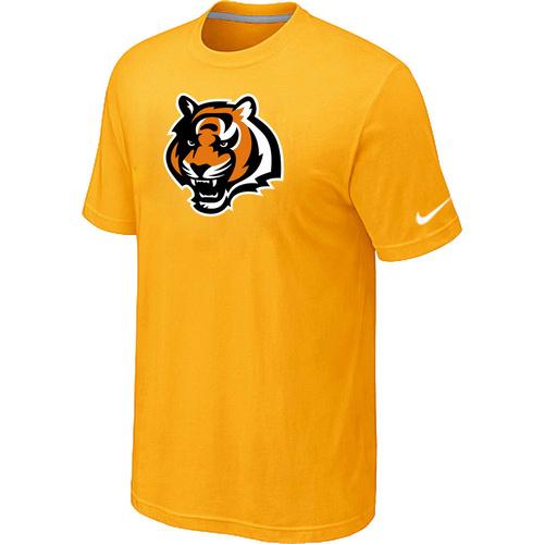 Nike Cincinnati Bengals Tean Logo Yellow NFL T-Shirt Cheap