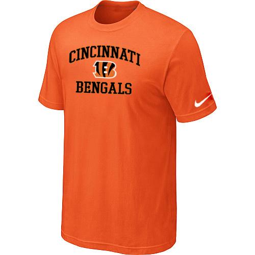 Cincinnati Bengals Heart & Soul Orange T-Shirt Cheap