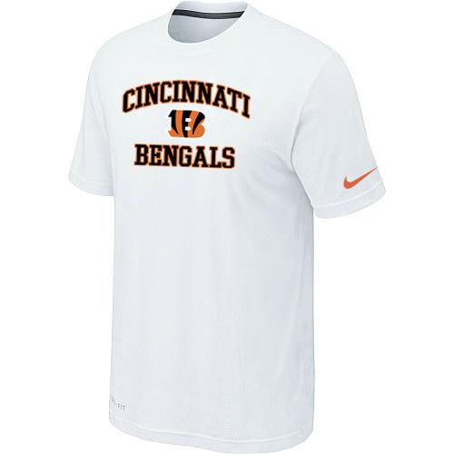 Cincinnati Bengals Heart & Soul White T-Shirt Cheap