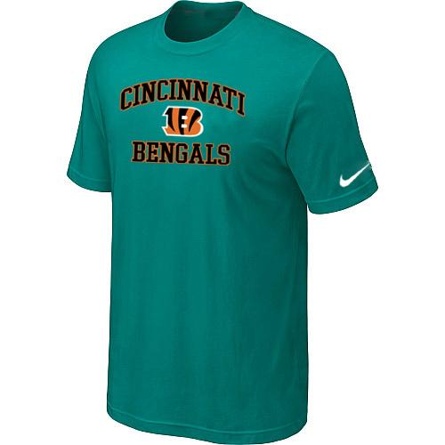 Cincinnati Bengals Heart & Soul Green T-Shirt Cheap