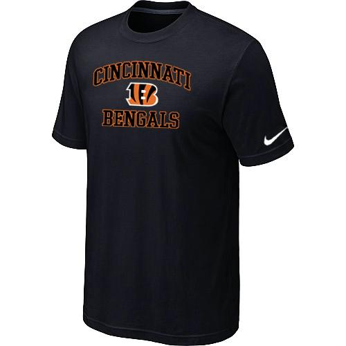 Cincinnati Bengals Heart & Soul Black T-Shirt Cheap