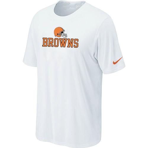 Nike Cleveland Browns Authentic Logo White NFL T-Shirt Cheap