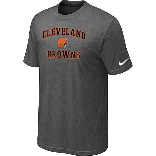 Cleveland Browns Heart & Soul Dark grey T-Shirt Cheap