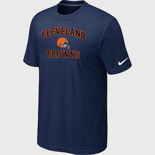 Cleveland Browns Heart & Soul D.Blue T-Shirt Cheap