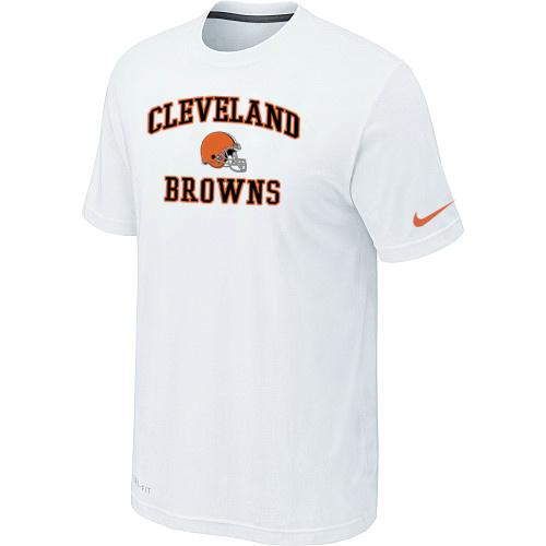 Cleveland Browns Heart & Soul White T-Shirt Cheap
