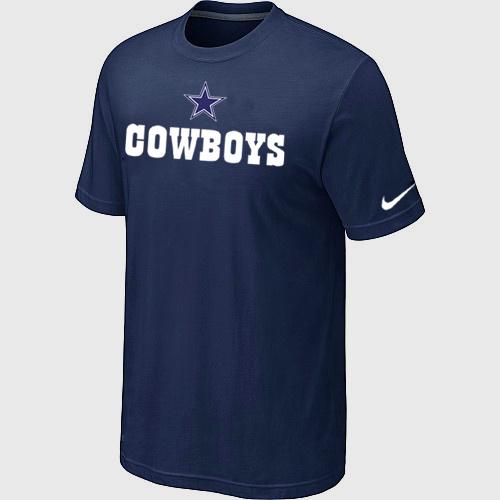Nike Dallas Cowboys Sideline Legend Authentic Logo D.Blue NFL T-Shirt Cheap