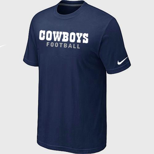 Nike Dallas Cowboys Sideline Legend Authentic Font D.Blue NFL T-Shirt Cheap