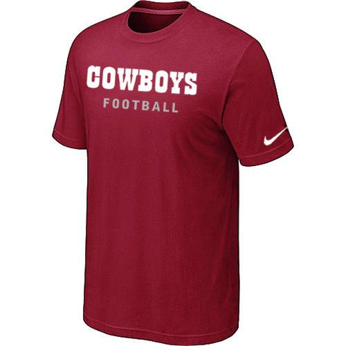 Nike Dallas Cowboys Sideline Legend Authentic Font Red NFL T-Shirt Cheap
