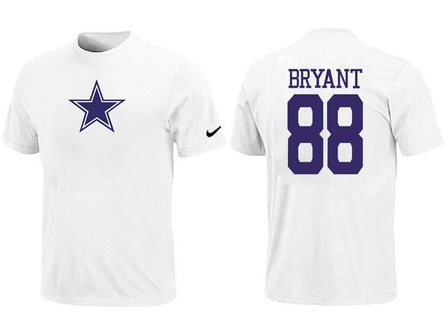 Nike Dallas Cowboys 88 BRYANT Name & Number White NFL T-Shirt Cheap