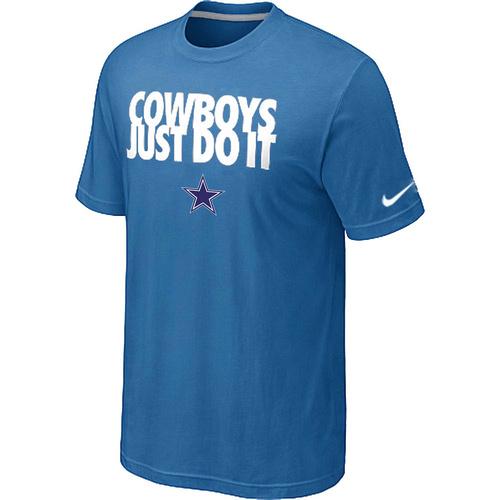 Nike Dallas cowboys Just Do It light Blue NFL T-Shirt Cheap