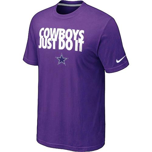 Nike Dallas cowboys Just Do It Purple NFL T-Shirt Cheap