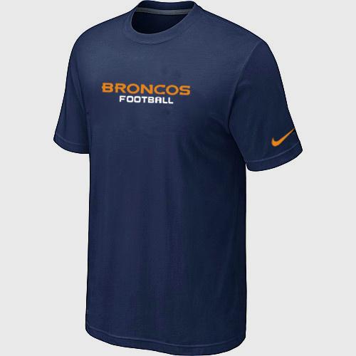 Nike Denver Broncos Sideline Legend Authentic Font Dri-FIT T-Shirt D.Blue Cheap