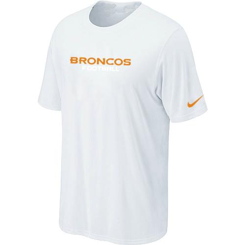 Nike Denver Broncos Sideline Legend Authentic Font Dri-FIT T-Shirt White Cheap