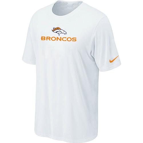 Nike Denver Broncos Authentic Logo T-Shirt White Cheap