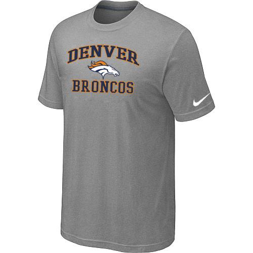 Denver Broncos Heart & Soul Light grey T-Shirt Cheap