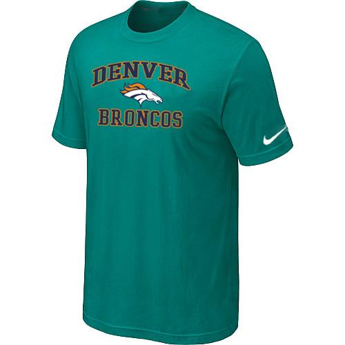 Denver Broncos Heart & Soul Green T-Shirt Cheap