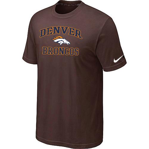 Denver Broncos Heart & Soul Brown T-Shirt Cheap