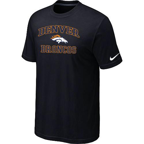 Denver Broncos Heart & Soul Black T-Shirt Cheap