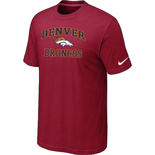 Denver Broncos Heart & Soul Red T-Shirt Cheap