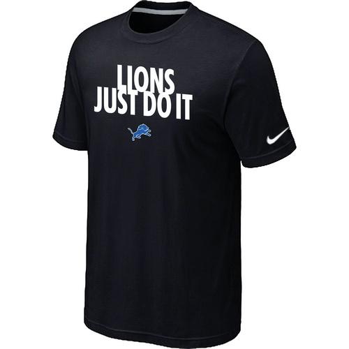 Nike Detroit Lions Just Do It Black NFL T-Shirt Cheap