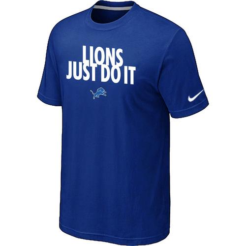 Nike Detroit Lions Just Do It Blue NFL T-Shirt Cheap