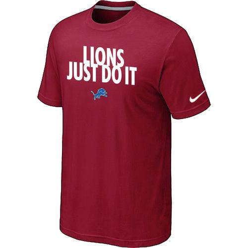 Nike Detroit Lions Just Do It Red NFL T-Shirt Cheap