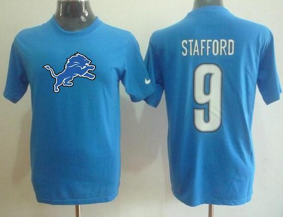 Detroit Lions 9 Matthew Stafford Name & Number T-Shirt Cheap