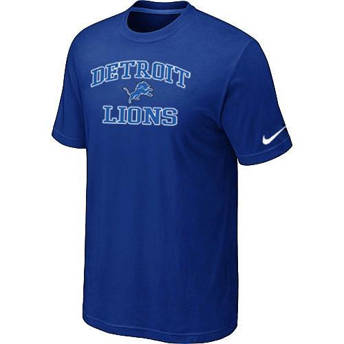 Detroit Lions Heart & Soul Blue T-Shirt Cheap