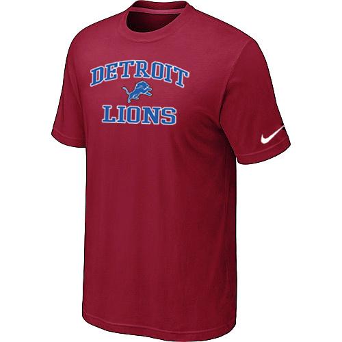 Detroit Lions Heart & Soul Red T-Shirt Cheap