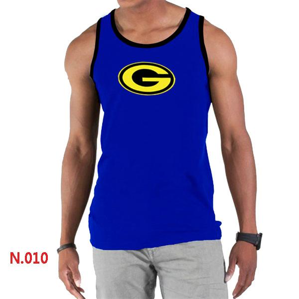 Nike NFL Green Bay Packers Sideline Legend Authentic Logo men Tank Top Blue 2 Cheap