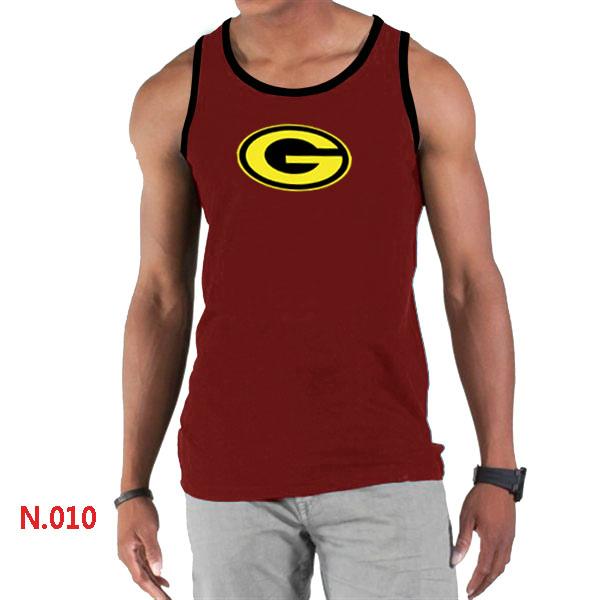 Nike NFL Green Bay Packers Sideline Legend Authentic Logo men Tank Top Red 2 Cheap
