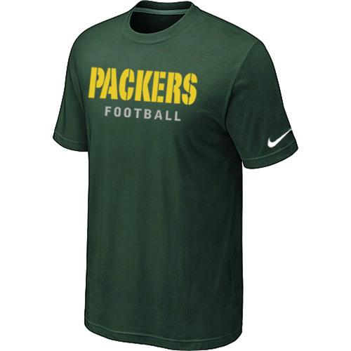 Nike Green Bay Packers Sideline Legend Authentic Font Dri-FIT Green NFL T-Shirt Cheap