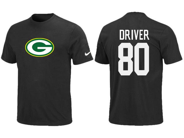 Nike Green Bay Packers Donald Driver Name & Number Green Black NFL T-Shirt Cheap