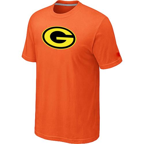 Nike Green Bay Packers Neon Logo Charcoal Orange NFL T-Shirt Cheap