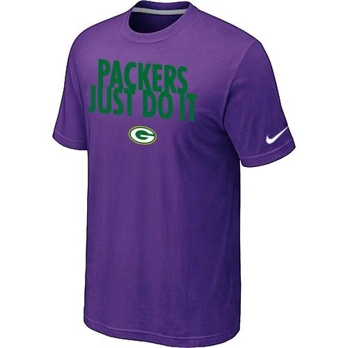 Nike Green Bay Packers Just Do It Purple NFL T-Shirt Cheap