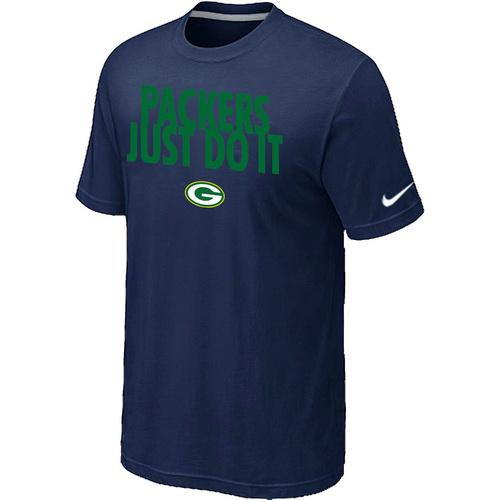 Nike Green Bay Packers Just Do It D.Blue NFL T-Shirt Cheap