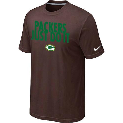 Nike Green Bay Packers Just Do It Brown NFL T-Shirt Cheap