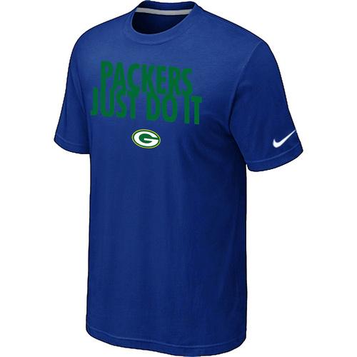 Nike Green Bay Packers Just Do It Blue NFL T-Shirt Cheap