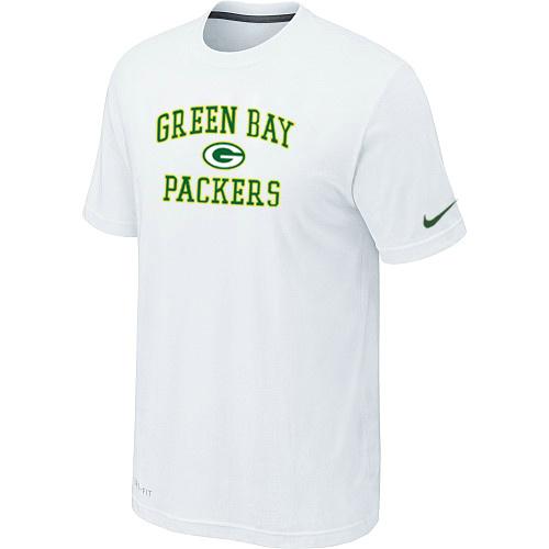 Green Bay Packers Heart & Soul White T-Shirt Cheap