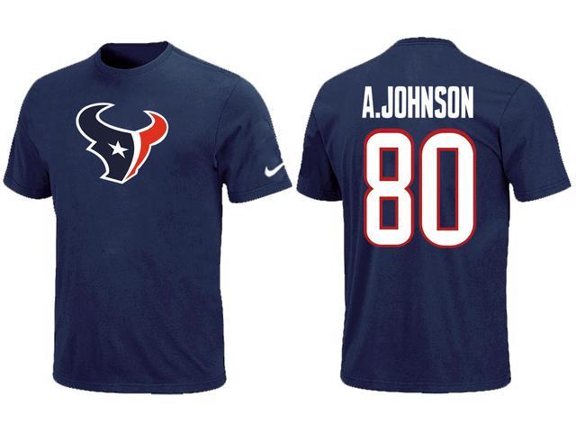 Nike Houston Texans 80 Andre Johnson Name & Number NFL T-Shirt Cheap