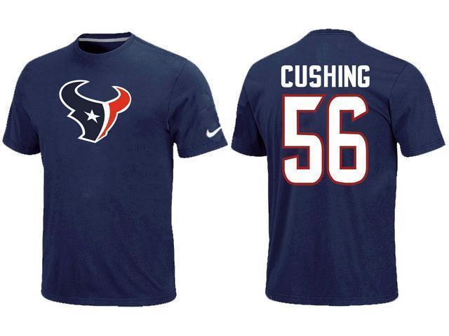 Nike Houston Texans 56 Cushing Name & Number Blue NFL T-Shirt Cheap