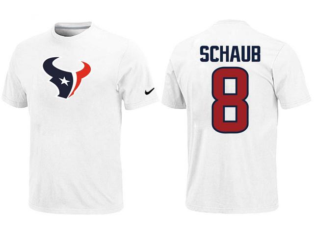 Nike Houston Texans 8 schaub Name & Number White NFL T-Shirt Cheap