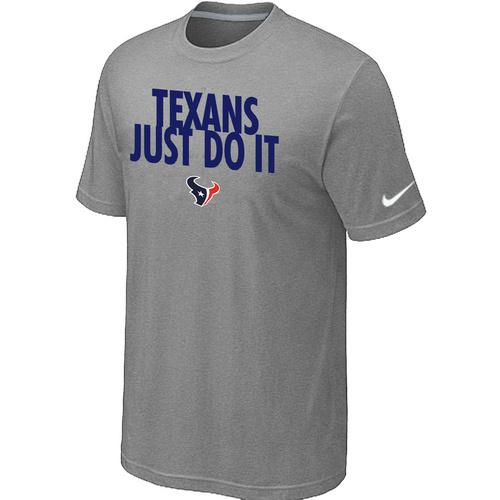 Nike Houston Texans Just Do It L.Grey NFL T-Shirt Cheap