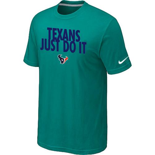 Nike Houston Texans Just Do It Green NFL T-Shirt Cheap