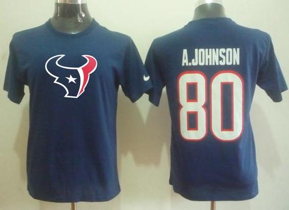 Houston Texans 80 Andre Johnson Name & Number T-Shirt Cheap