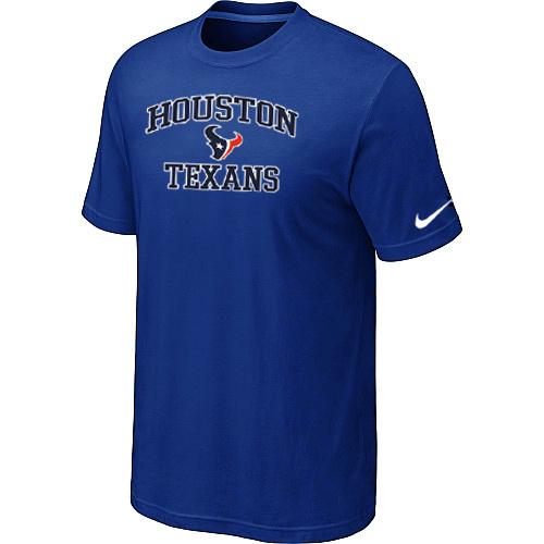 Houston Texans Heart & Soul Blue T-Shirt Cheap