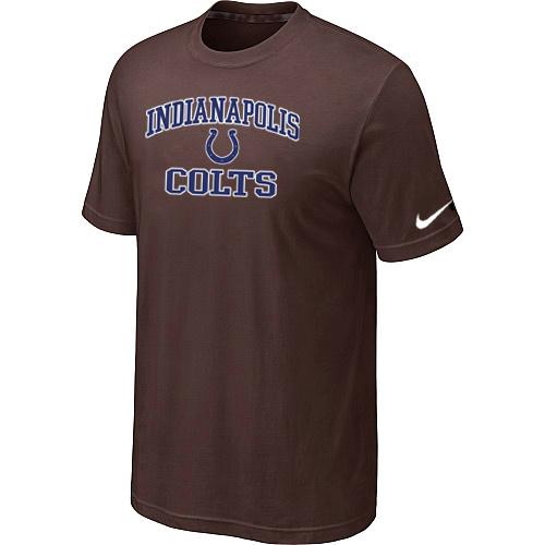 Indianapolis Colts Heart & Soul Brown T-Shirt Cheap
